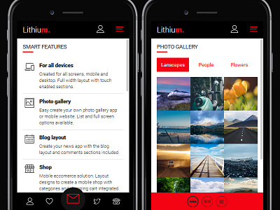 Lithium Mobile Template mobile framework mobile template mobile web app design mobile website