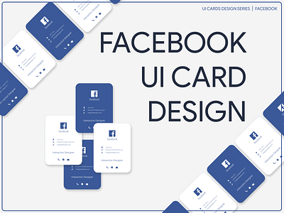Facebook Card Design branding card design element icon identity branding typography ui ui card vector