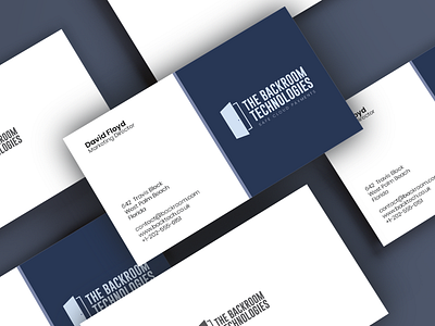 Business Card for Backroom Technologies branding business card design businesscard design icon identity branding logo print design typography ui card