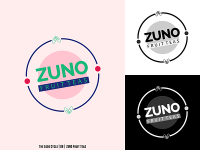 ZUNO Fruit Teas branding design element icon identity branding logo print design typography ui vector