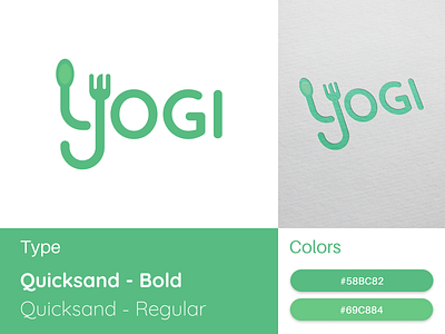 Yogi - Logo branding design element flat icon identity branding logo print design typography vector