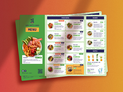 Poke Bowl & Ramen | Restaurant Menu Design adobe branding figma graphic design illustrator menu poke bowl print ramen restaurant ui ux