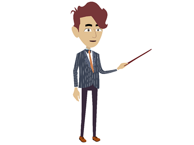 Teacher Holding stick by Akanksha on Dribbble