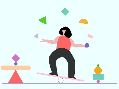 Balancing & Juggling illustration activity balancing character design figmadesign girl character icon vector illustration juggling student vector vector illustration