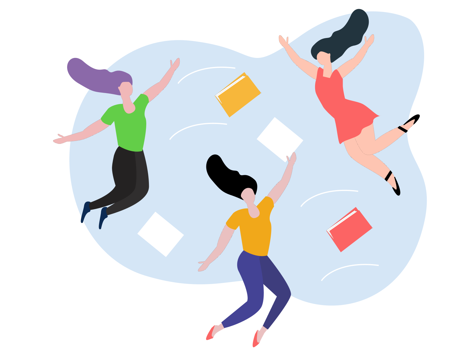 Happy Students Jumping Illustration by Akanksha on Dribbble