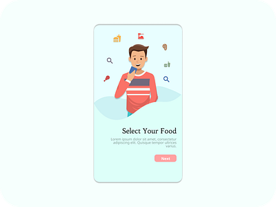 Food delivery onboarding illustration