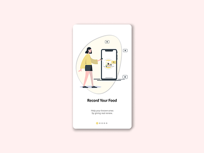 Food Review Mobile app Onboarding UI