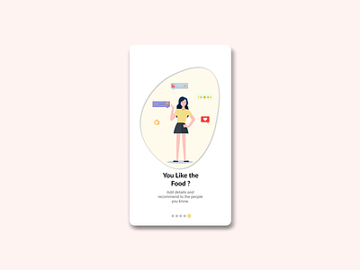 Food review Onboarding UI branding figmadesign girl character icon vector illustration onboarding onboarding illustration onboarding screen onboarding ui ui ux vector illustration