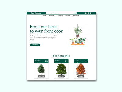 Online Tree selling website design online selling online shop plant shop tree house ui ui ux website concept website design