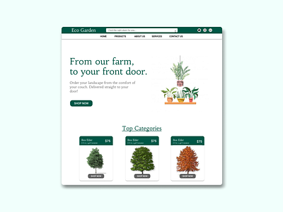Online Tree selling website design