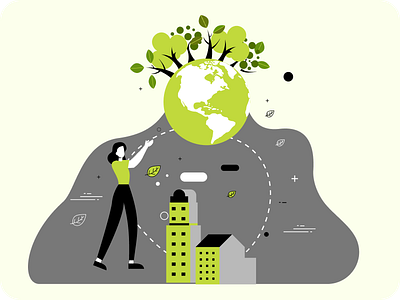 Save the planet concept with people taking care of the earth branding character design figmadesign graphic design icon vector illustration ui vector illustration