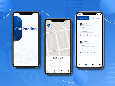 Carpooling App UI Design