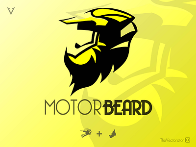 MotorBeard illustration vector beard helmet