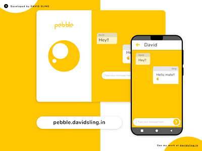 pebble | Chat Application chat messenger orange pebble yellow