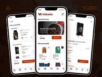 Hottaste App UI Design branding design digital drawing flatdesign graphic design illustration inspiration i̇llustration logo ui uiux ux vector