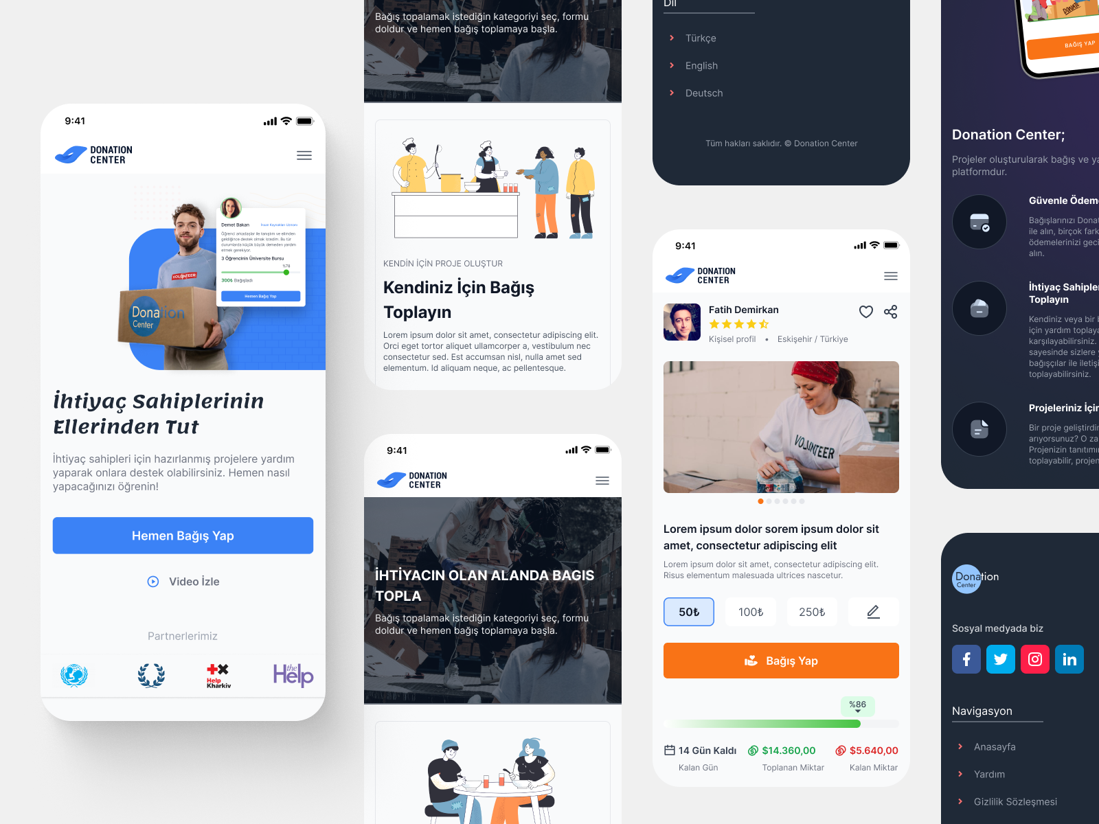 Donation Center UI/UX Design by Fatih Demirkan on Dribbble