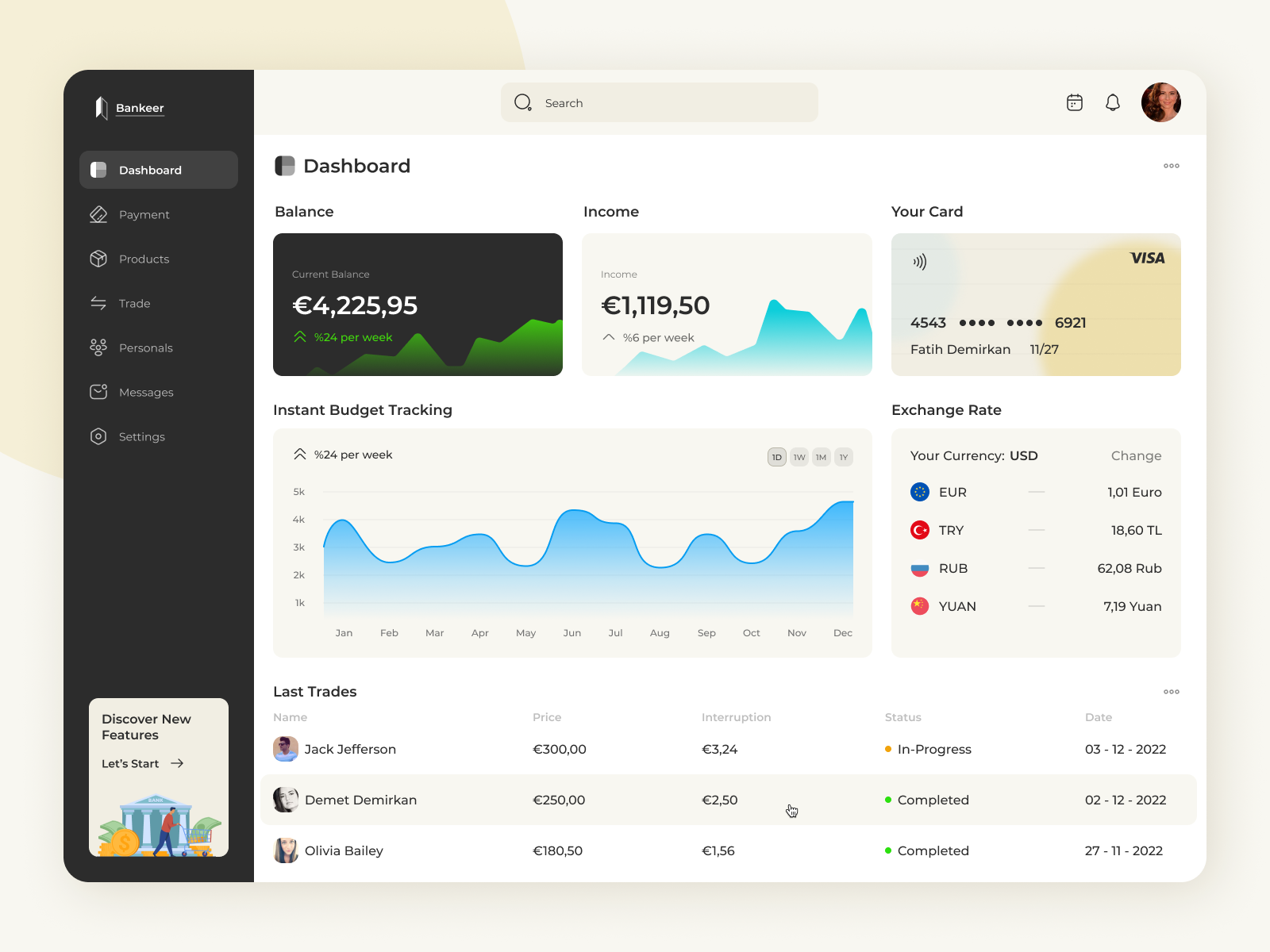 Bankeer Administration UI/UX Design by Fatih Demirkan on Dribbble