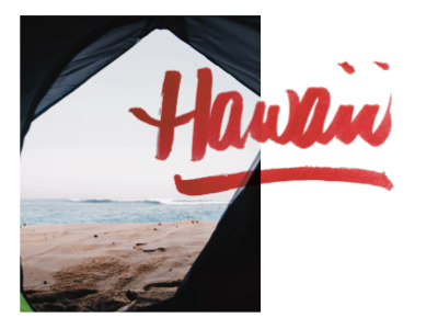 Hawaii handwriting editorial photography