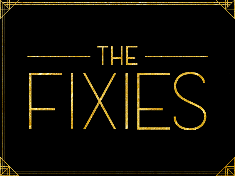 The Fixies - Spring Concert Posters art deco glam lettering retro sans serif typography