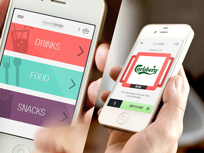 Food Order App app drinks food ios iphone light order