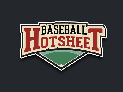 Baseball News Site Logo baseball diamond green hotsheet logo
