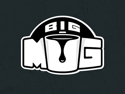 Logo big fat letters big mug black bold branding coffee design studio drip drop logo