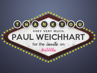 Thank You, Paul! invite las vegas sign thanks