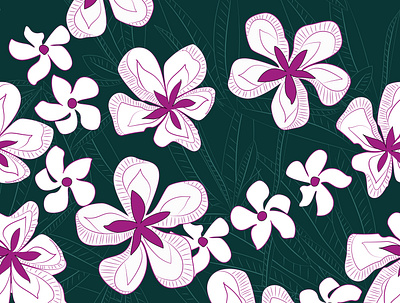 FLOWERS | WEEKLY WARM-UP adobe illustrator dribbbleweeklywarmup endless pattern flower flower pattern illustration pattern seamless pattern vector design virtual garden visual design