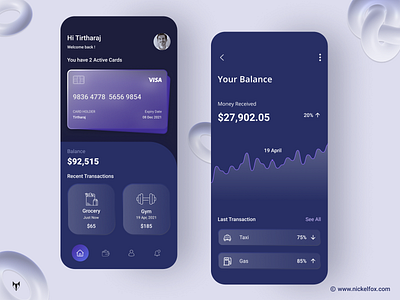 Mobile Bank App Design
