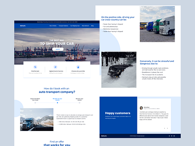 Car Shipping Website car cargo carshipping clean delivery logistic minimal shipping tracking transportation truck ui ux webdesign