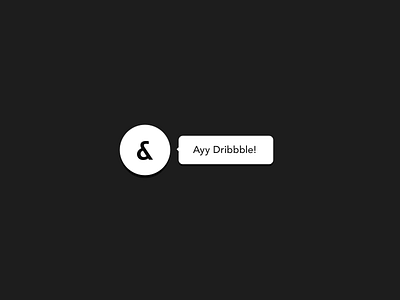 Ayy Dribbble! branding logo