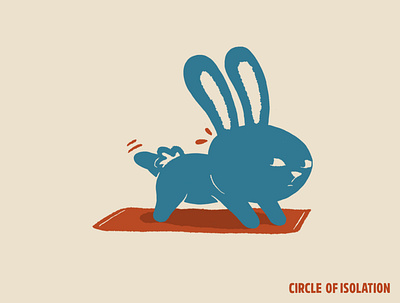 Circle of Isolation bunny character character design covid 19 design digital art editorial illustration illustration