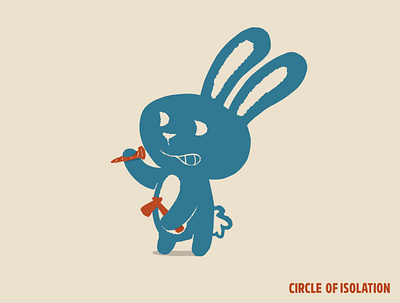 Circle of Isolation bunny character character design covid 19 design digital art diy editorial illustration illustration isolation