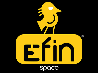 Efin Space - the best clothing brand logo bird branding clothing design frown illustrator logo mascot nife media rodrigo alessander silhouette space trandmark