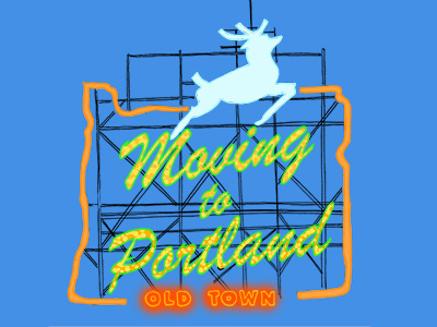 Moving to Portland illustration oregon portland