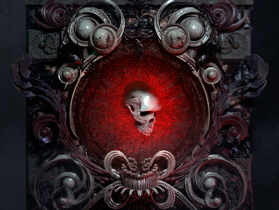 Skull Frame 3d art 3d artist digital art digital illustration digitalart illustration