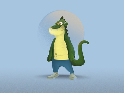 Aligator / Character 🐊 2d animation art character design flat illustration illustrator minimal vector