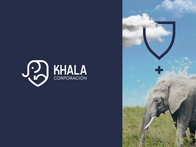 LOGO KHALA / ELEPHANT 🐘 abstract art branding corporate elephant flat illustrator logo logotype minimal vector