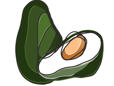 Avocados art avocado color design drawing illustration stylish vegetables