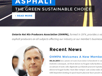 OHMPA Website Re-Design clean design layout responsive ui web