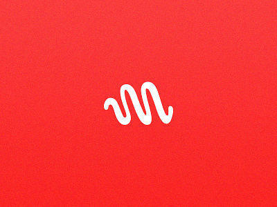 Logo Concept branding brush stroke creative direction custom letters icon logo m red
