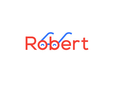 Robert emotion glasses happy icon logo