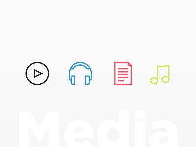 C4 Website – Icons audio clean colour icon line logo media music notes play simple sound