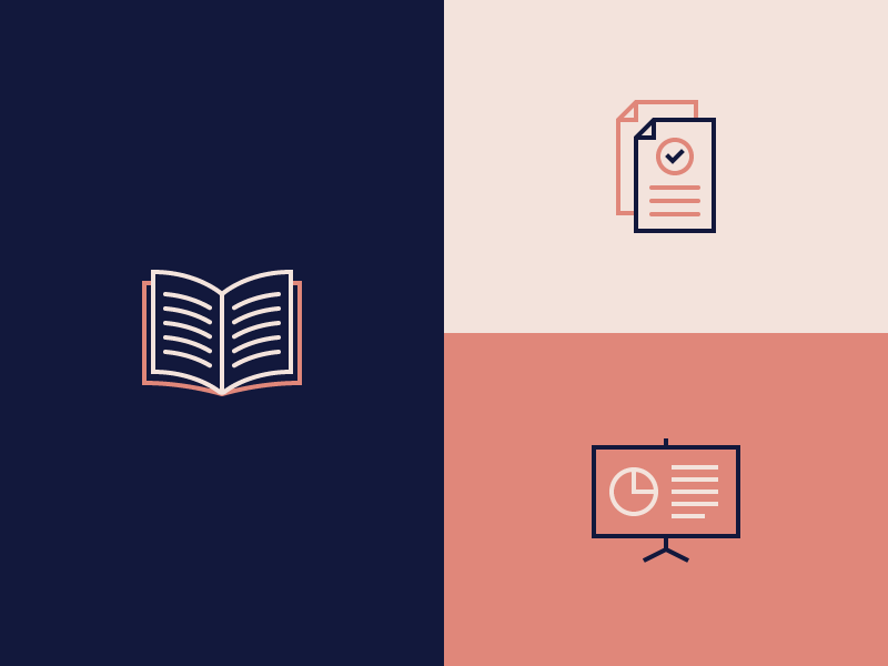 Custom Icons – Resources corporate illustration custom verified presentations documents books resources icons