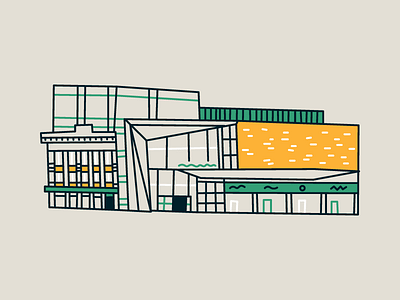 CF Rideau Centre building canada city graphic illustration line ottawa sketch