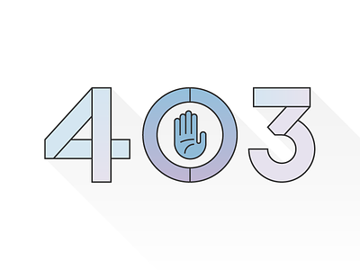 403 403 gradient hand icon illustration interface line permission sketch