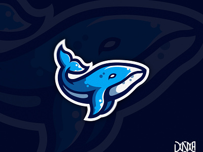 Whale Mascot logo