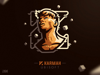 Karmah mascot logo branding design esportlogo icon illustration illustrator logo mascot mascot logo sports logo vector