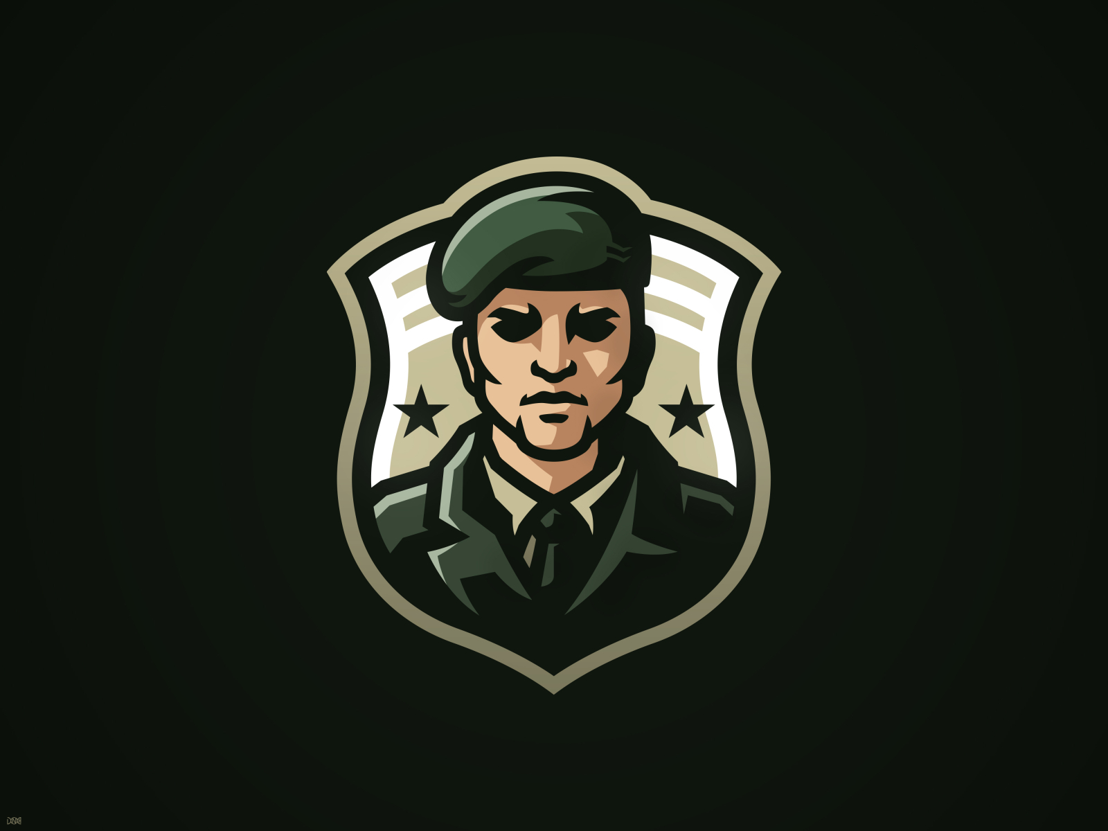 military mascot logo by Ali Arda on Dribbble