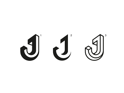 J - Logomark brand branding design flat icon illustrator lettermark logo minimal typography vector